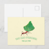 Ant met groot blad - Je bent sterk Briefkaart (Voorkant / Achterkant)