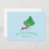 Ant met groot blad - Je bent sterk Briefkaart (Voorkant / Achterkant)