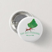 Ant met groot blad - Je bent sterker Ronde Button 3,2 Cm (Voorkant /achterkant)