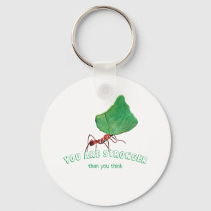 Ant met groot blad - Je bent sterker Sleutelhanger