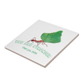 Ant met groot blad - Je bent sterker Tegeltje (Zijkant)