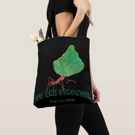 Ant met groot blad - Je bent sterker Tote Bag (Dichtbij)