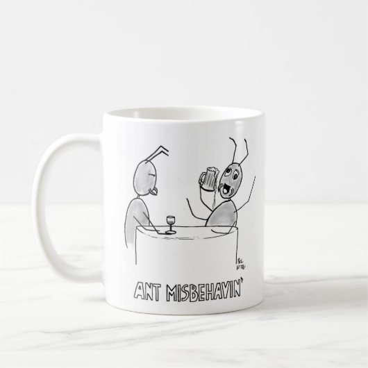 Ant Misbehavin' coffee mok (Links)
