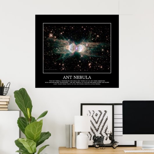 Ant Nebula - in Constellation Norma Poster (Thuiskantoor)