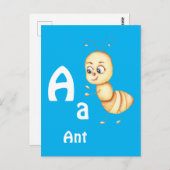 Ant personaliseer ABC: Letter A - Jouw namen toevo Briefkaart (Voorkant / Achterkant)