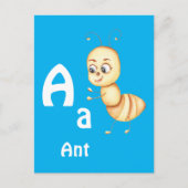 Ant personaliseer ABC: Letter A - Jouw namen toevo Briefkaart (Voorkant)