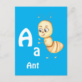 Ant personaliseer ABC: Letter A - Jouw namen toevo Briefkaart
