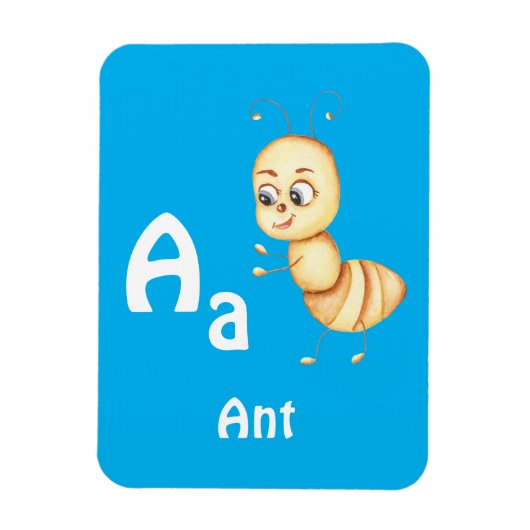 Ant personaliseer ABC: Letter A - Jouw namen toevo Magneet (Verticaal)