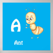 Ant personaliseer ABC: Letter A - Jouw namen toevo Poster (Voorkant)