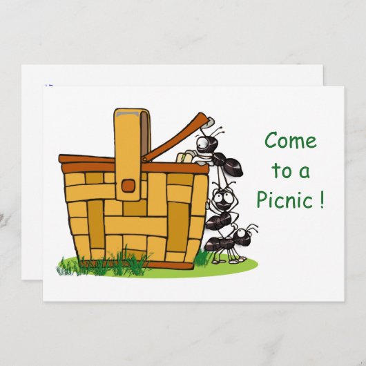 Ant Picnic Basket Kaart (Voorkant / Achterkant)