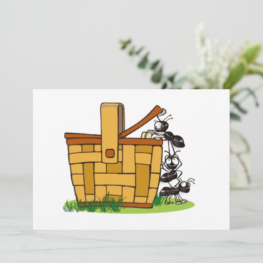 Ant Picnic Basket Kaart (Staand voorkant)
