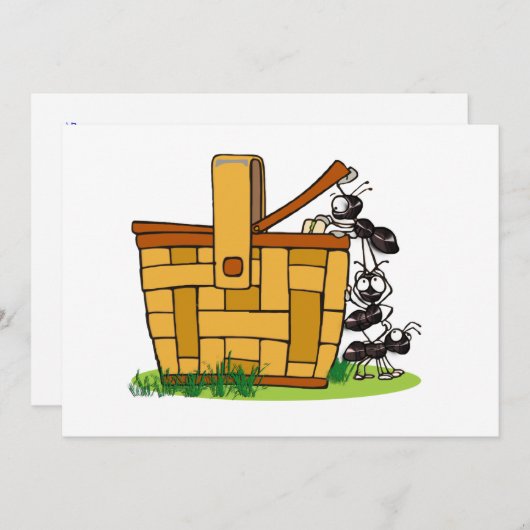 Ant Picnic Basket Kaart (Voorkant / Achterkant)