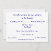 Ant Picnic Invite Kaart (Achterkant)