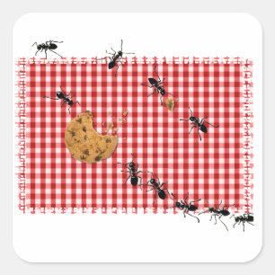 Ant Picnic Vierkante Sticker