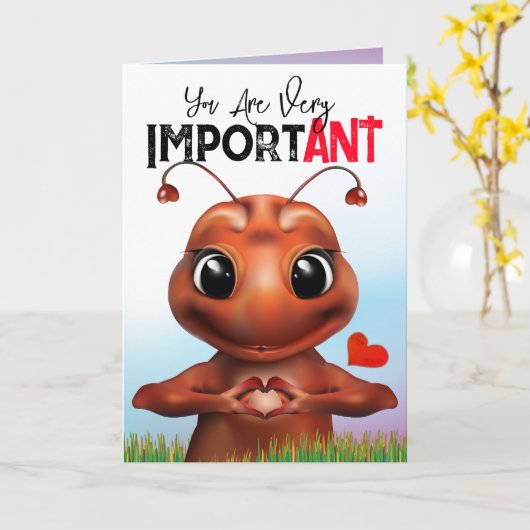 Ant Pun Taal Verjaardag Kaart (Gele Bloem)