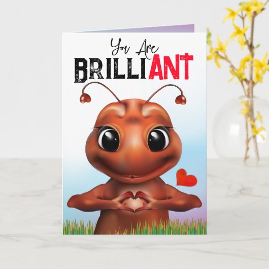 Ant Pun Taal Verjaardag Kaart (Gele Bloem)