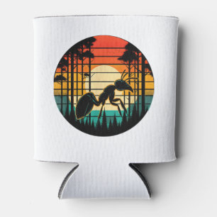 Ant Retro Sunset Kleurrijke Ant Insecten Liefde Blikjeskoeler