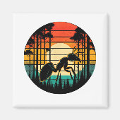 Ant Retro Sunset Kleurrijke Ant Insecten Liefde Magneet (Voorkant)