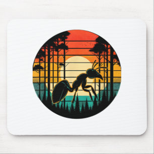 Ant Retro Sunset  Kleurrijke Ant Insecten Liefde Muismat