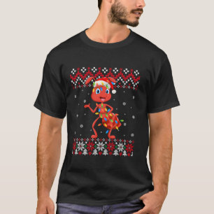 Ant Santa Hat Mannen Vrouwen Kinder Lelijke Kerst  T-shirt