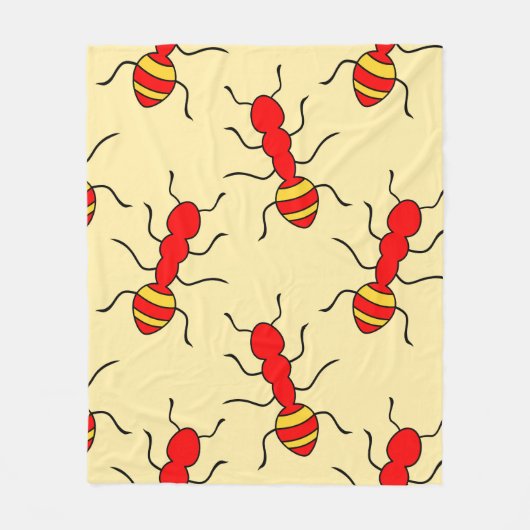 Ant seamless pattern vintageant, abstract, animal, fleece deken (Voorkant)