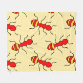 Ant seamless pattern vintageant, abstract, animal, fleece deken (Voorkant (Horizontaal))