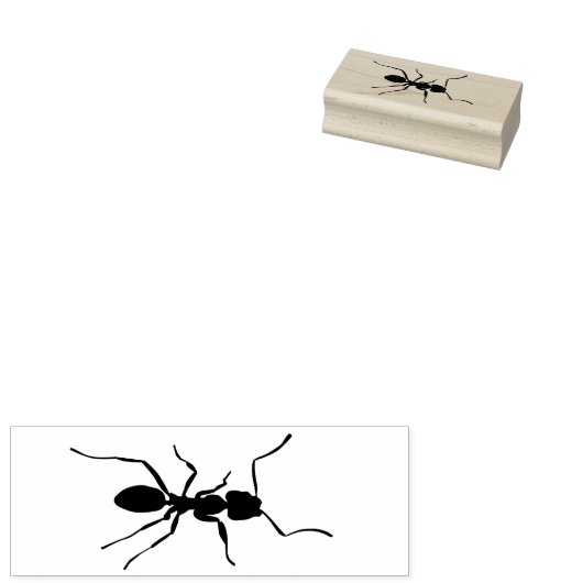 Ant silhouet rubberstempel (Gestempeld)