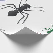 Ant Silhouettes Insecten Zwart Blauw Groen Rood Cadeaupapier