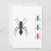 Ant Silhouettes Insecten Zwart Blauw Groen Rood Kaart (Voorkant)
