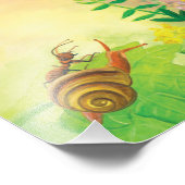 Ant, slak en Chapmans blauwe vlinder Foto Afdruk (Hoek)