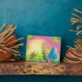 Ant, slak en Chapmans blauwe vlinder Fotoplaat (Zijkant)