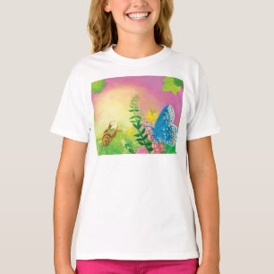 Ant, slak en Chapmans blauwe vlinder T-shirt