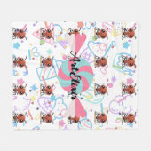 Ant Sweet Pastel Kleurenprint Fleece Deken (Voorkant (Horizontaal))