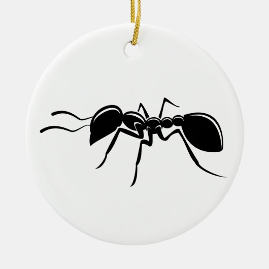 Ant tekeninsect keramisch ornament (Voorkant)