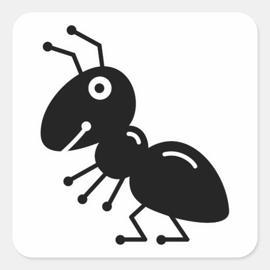 Ant Vierkante Sticker (Voorkant)