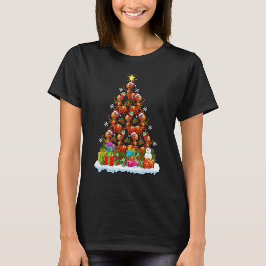 Ant Xmas Holiday Ant Christmas Tree T-shirt (Voorkant)