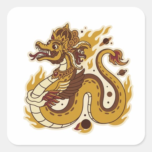 Antaboga Vierkante Sticker (Voorkant)