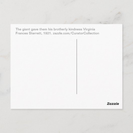 Antaeus en de Pygmies Briefkaart (Achterkant)