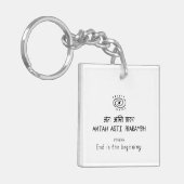 Antah Asti Prarambh - sanskrit quote Sleutelhanger (Voorkant Links)