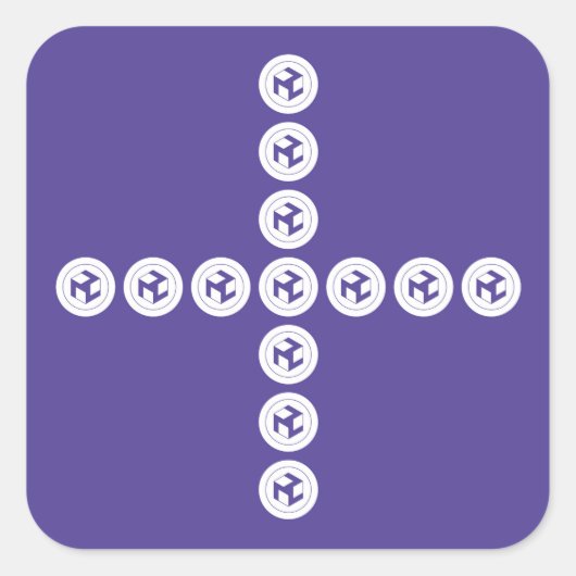 Antahkarana Cross - Male Antahkarana Vierkante Sticker (Voorkant)