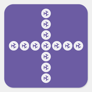 Antahkarana Cross - Male Antahkarana Vierkante Sticker