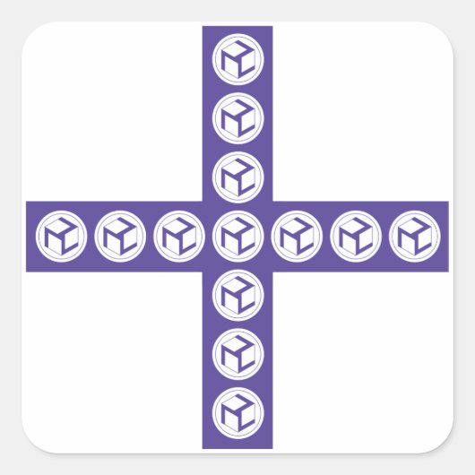 Antahkarana Cross - Vrouw Antahkarana Vierkante Sticker (Voorkant)