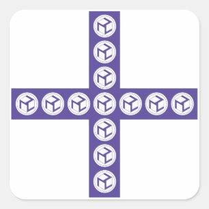 Antahkarana Cross - Vrouw Antahkarana Vierkante Sticker