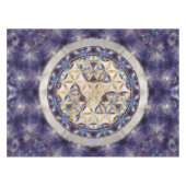 Antahkarana in Flower of Life - Amethyst and Pearl Tafelkleed (Voorkant (Horizontaal))