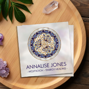 Antahkarana in Flower of Life - Pearl and Amethyst Vierkante Visitekaartje