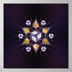 Antahkarana in het Sacred Geometry Ornament Poster