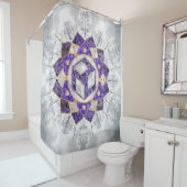 Antahkarana in Lotus Mandala-Amethyst en Pearl Douchegordijn (In situ)