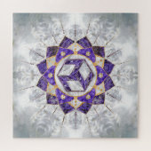 Antahkarana in Lotus Mandala-Amethyst en Pearl Legpuzzel (Horizontaal)