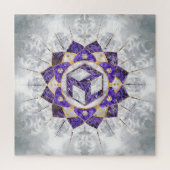 Antahkarana in Lotus Mandala-Amethyst en Pearl Legpuzzel (Verticaal)