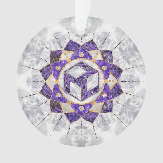 Antahkarana in Lotus Mandala-Amethyst en Pearl Ornament (voorkant)